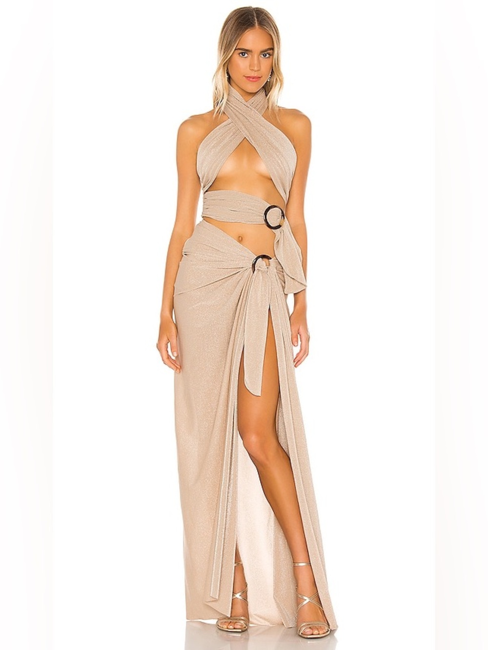 X Revolve- Cleopatra Dress in Sand